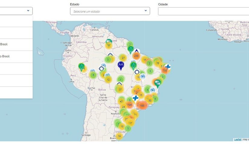 Mapa virtual de Grupos Anônimos, de Ajuda Mútua e de Apoio a Familiares de Dependentes Químicos